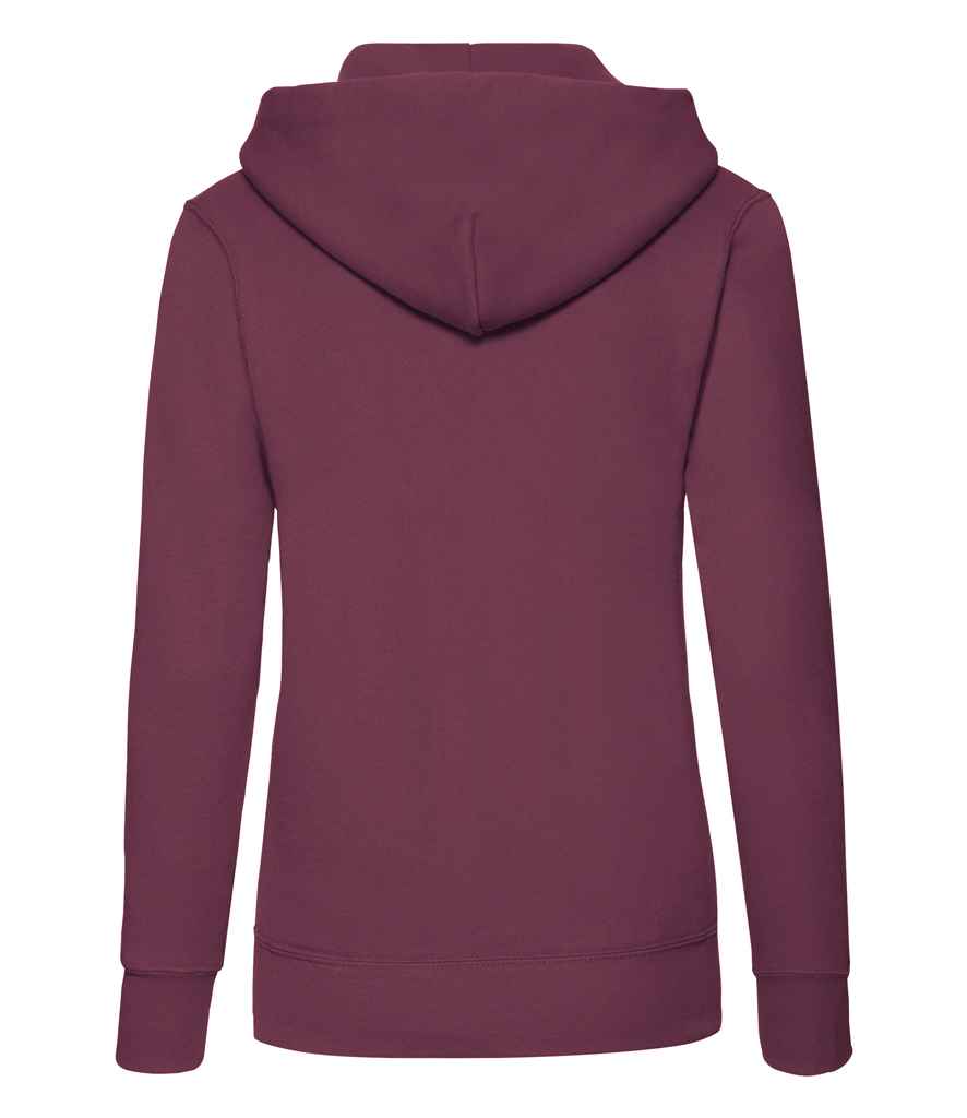 Fruit of the Loom Classic Lady Fit Hooded Sweatshirt in by Fruit of the Loom — Custom branded clothing by Print Press, featuring premium embroidery produced in our specialist print lab in the UK.