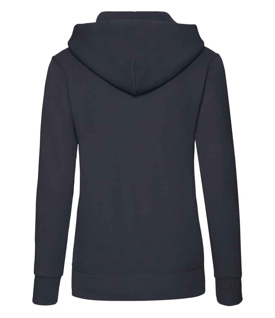 Fruit of the Loom Classic Lady Fit Hooded Sweatshirt in by Fruit of the Loom — Custom branded clothing by Print Press, featuring premium embroidery produced in our specialist print lab in the UK.