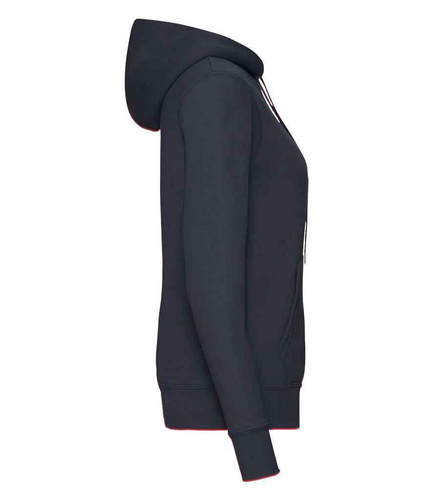 Fruit of the Loom Classic Lady Fit Hooded Sweatshirt in by Fruit of the Loom — Custom branded clothing by Print Press, featuring premium embroidery produced in our specialist print lab in the UK.