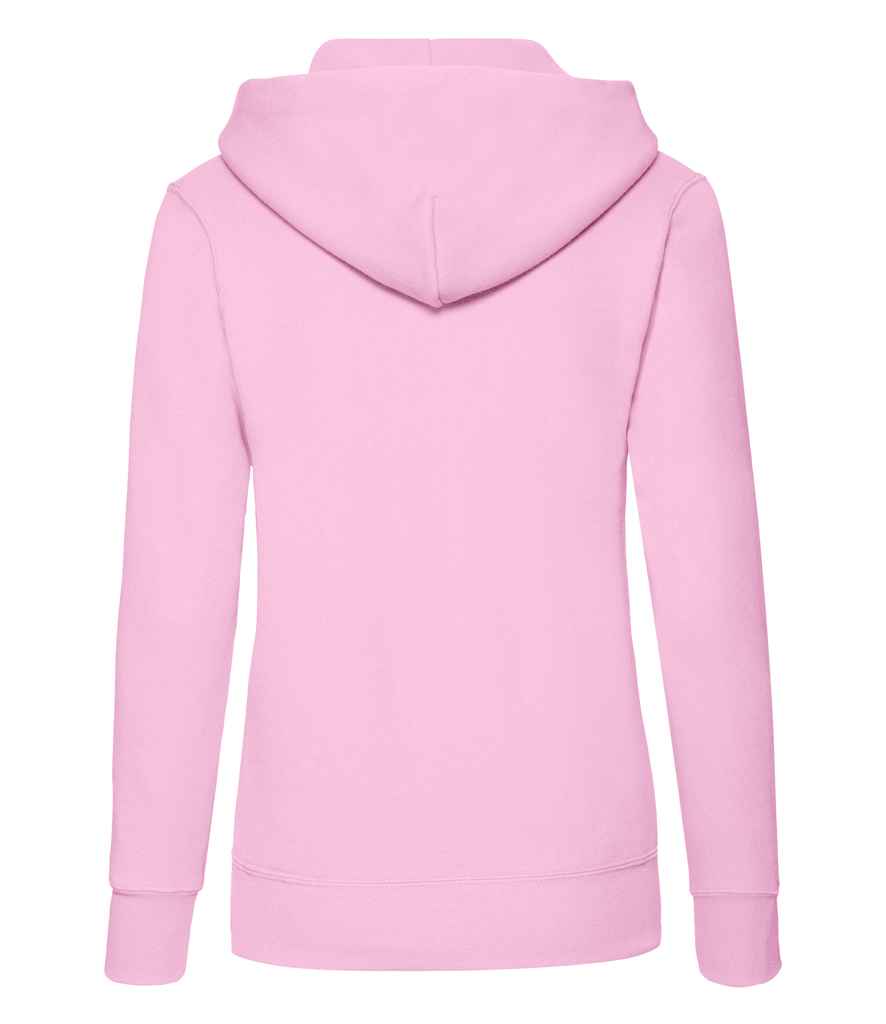 Fruit of the Loom Classic Lady Fit Hooded Sweatshirt in by Fruit of the Loom — Custom branded clothing by Print Press, featuring premium embroidery produced in our specialist print lab in the UK.