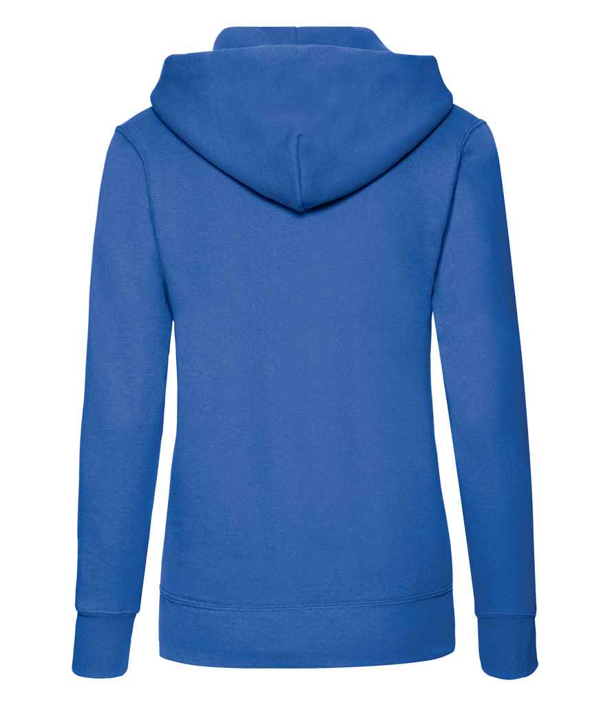 Fruit of the Loom Classic Lady Fit Hooded Sweatshirt in by Fruit of the Loom — Custom branded clothing by Print Press, featuring premium embroidery produced in our specialist print lab in the UK.