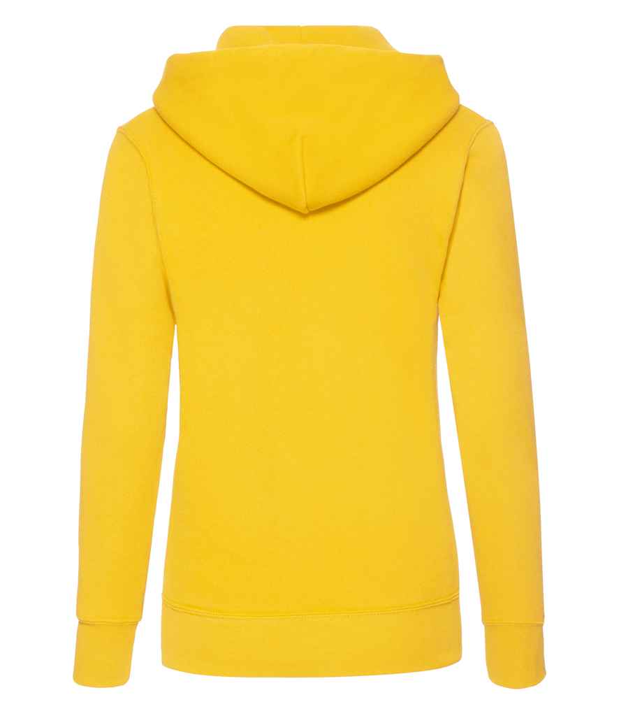 Fruit of the Loom Classic Lady Fit Hooded Sweatshirt in by Fruit of the Loom — Custom branded clothing by Print Press, featuring premium embroidery produced in our specialist print lab in the UK.