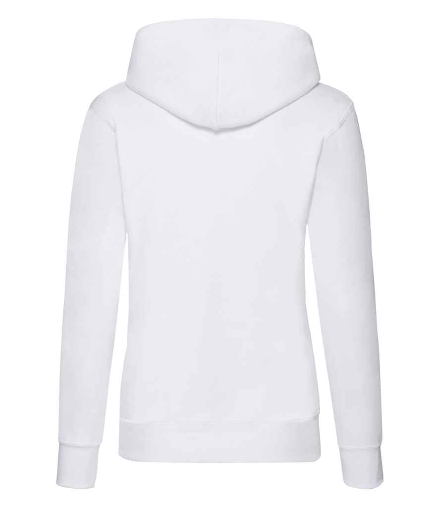 Fruit of the Loom Classic Lady Fit Hooded Sweatshirt in by Fruit of the Loom — Custom branded clothing by Print Press, featuring premium embroidery produced in our specialist print lab in the UK.