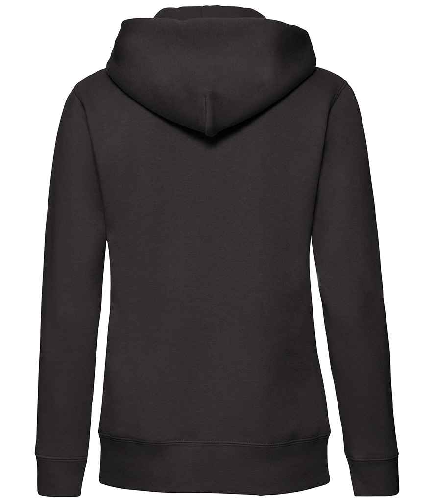 Fruit of the Loom Premium Lady Fit Zip Hooded Jacket in by Fruit of the Loom — Custom branded clothing by Print Press, featuring premium embroidery produced in our specialist print lab in the UK.