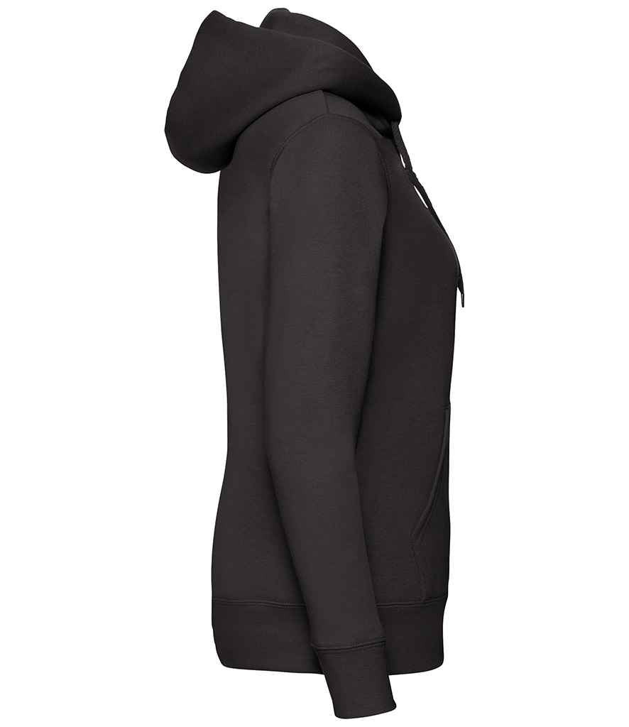 Fruit of the Loom Premium Lady Fit Zip Hooded Jacket in by Fruit of the Loom — Custom branded clothing by Print Press, featuring premium embroidery produced in our specialist print lab in the UK.