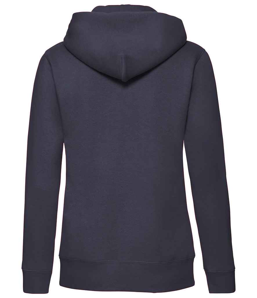 Fruit of the Loom Premium Lady Fit Zip Hooded Jacket in by Fruit of the Loom — Custom branded clothing by Print Press, featuring premium embroidery produced in our specialist print lab in the UK.