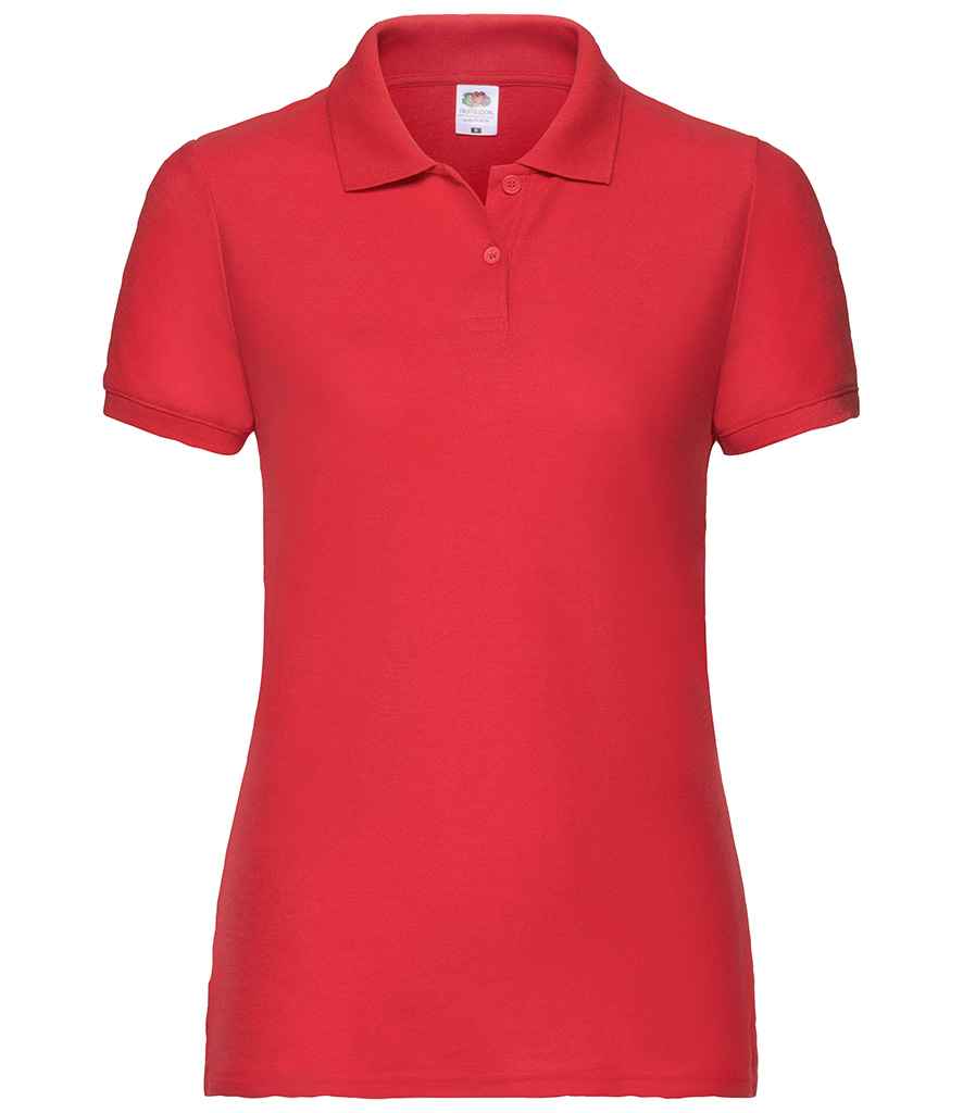 Fruit of the Loom Lady Fit Pique Polo Shirt in by Fruit of the Loom — Custom branded clothing by Print Press, featuring premium embroidery produced in our specialist print lab in the UK.