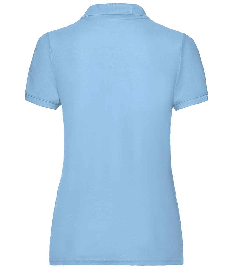 Fruit of the Loom Lady Fit Pique Polo Shirt in by Fruit of the Loom — Custom branded clothing by Print Press, featuring premium embroidery produced in our specialist print lab in the UK.