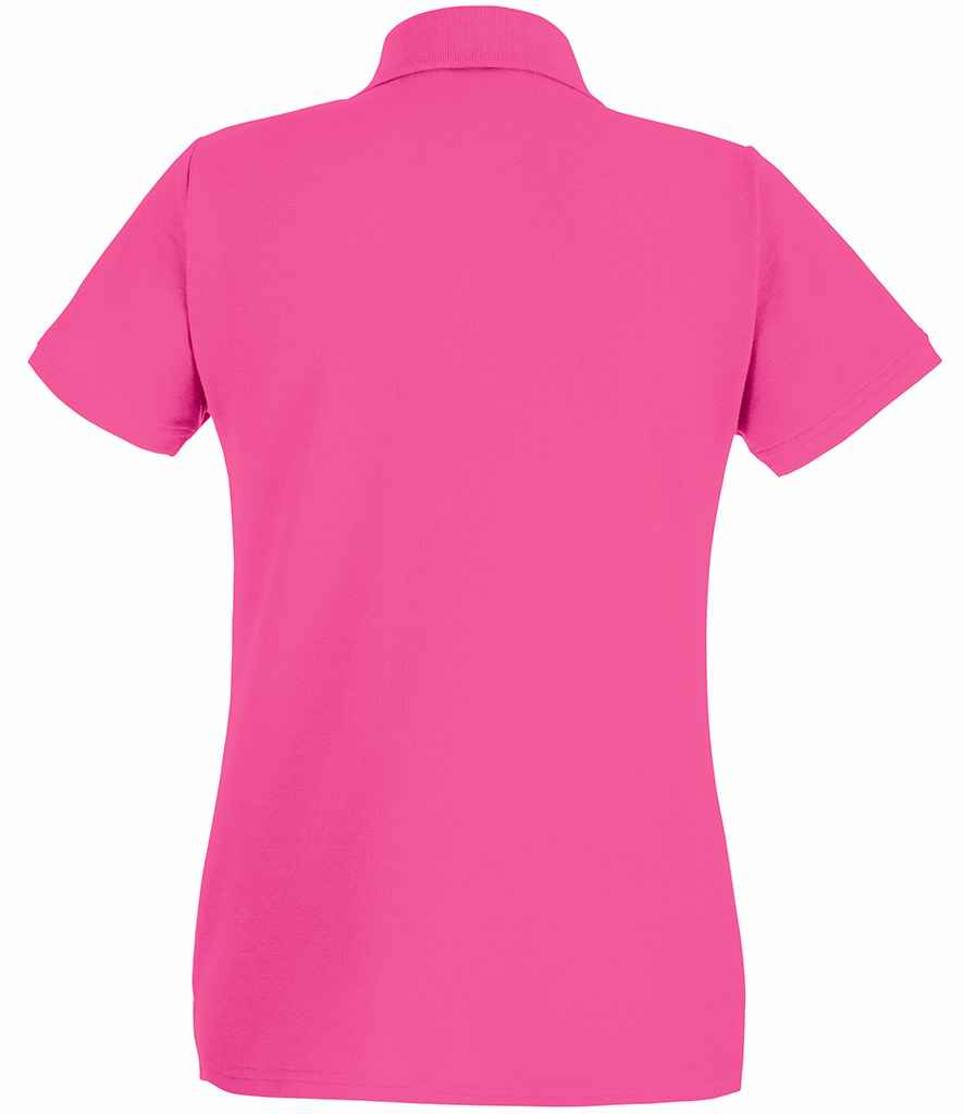 Fruit of the Loom Lady-Fit Premium Cotton Pique Polo Shirt in by Fruit of the Loom — Custom branded clothing by Print Press, featuring premium embroidery produced in our specialist print lab in the UK.