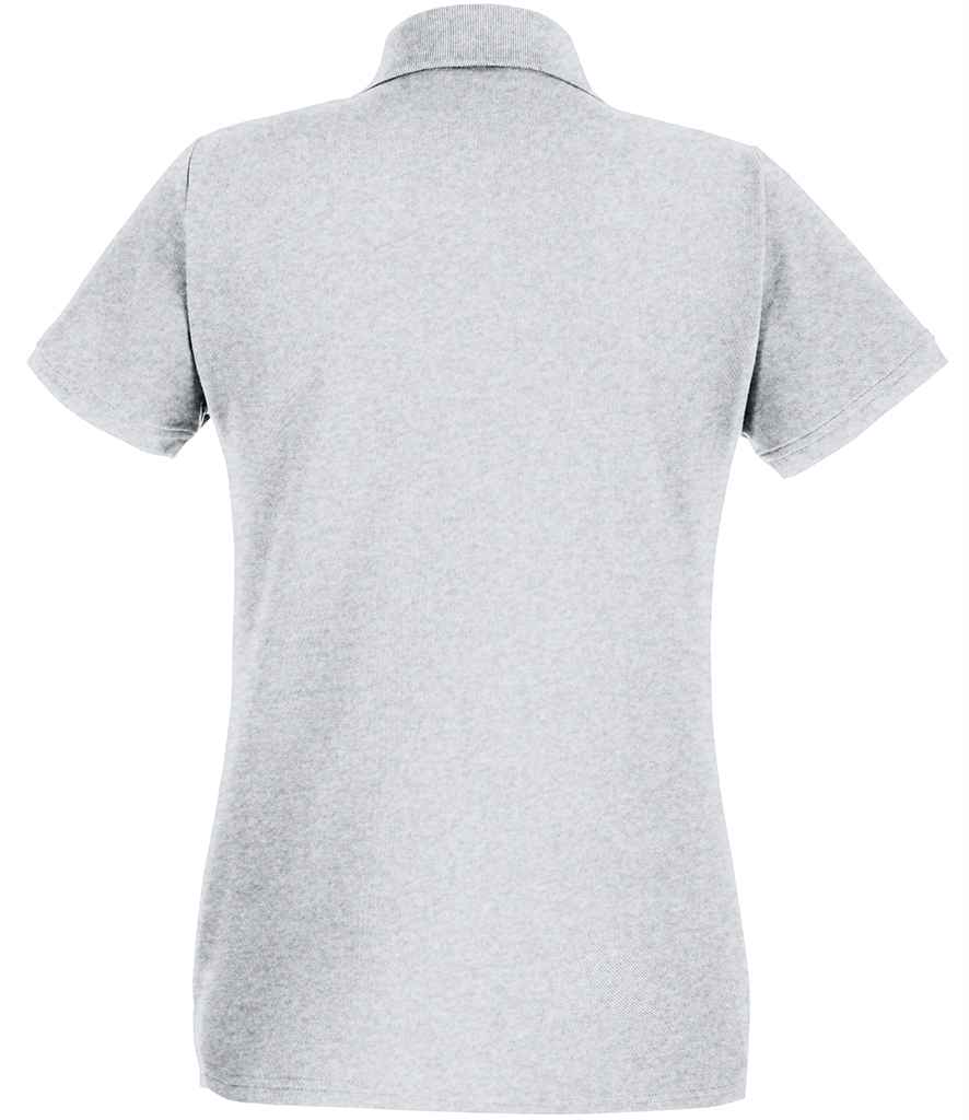 Fruit of the Loom Lady-Fit Premium Cotton Pique Polo Shirt in by Fruit of the Loom — Custom branded clothing by Print Press, featuring premium embroidery produced in our specialist print lab in the UK.