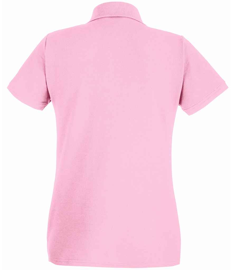 Fruit of the Loom Lady-Fit Premium Cotton Pique Polo Shirt in by Fruit of the Loom — Custom branded clothing by Print Press, featuring premium embroidery produced in our specialist print lab in the UK.