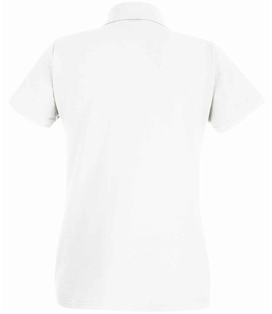 Fruit of the Loom Lady-Fit Premium Cotton Pique Polo Shirt in by Fruit of the Loom — Custom branded clothing by Print Press, featuring premium embroidery produced in our specialist print lab in the UK.