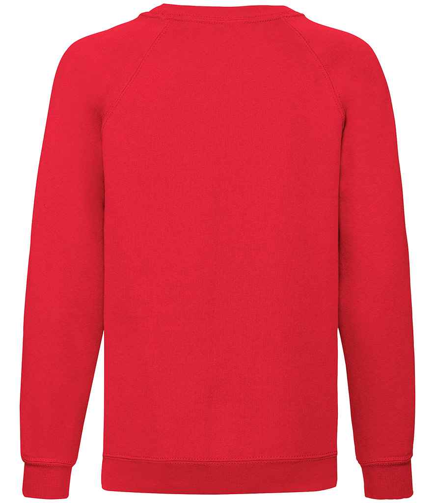 Fruit of the Loom Kids Classic Raglan Sweatshirt in by Fruit of the Loom — Custom branded clothing by Print Press, featuring premium embroidery produced in our specialist print lab in the UK.