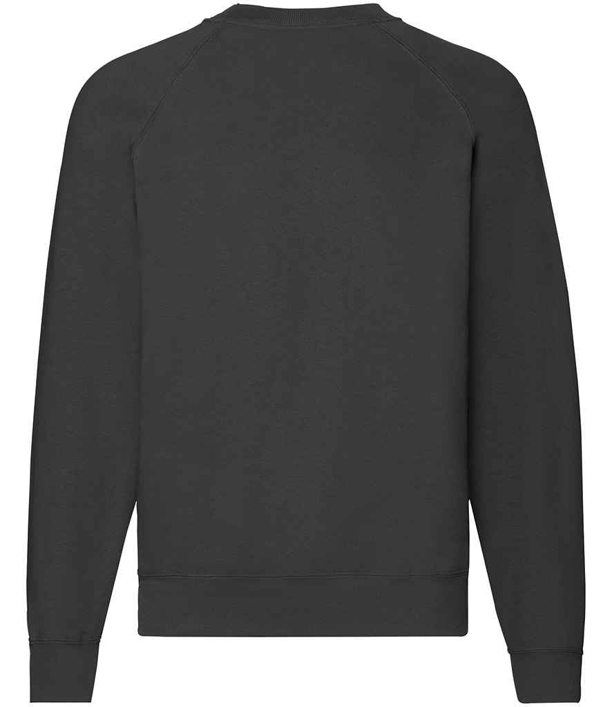 Fruit of the Loom Classic Raglan Sweatshirt in by Fruit of the Loom — Custom branded clothing by Print Press, featuring premium embroidery produced in our specialist print lab in the UK.