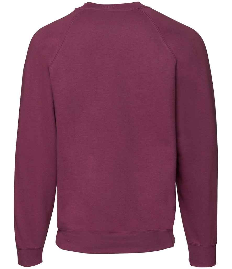 Fruit of the Loom Classic Raglan Sweatshirt in by Fruit of the Loom — Custom branded clothing by Print Press, featuring premium embroidery produced in our specialist print lab in the UK.