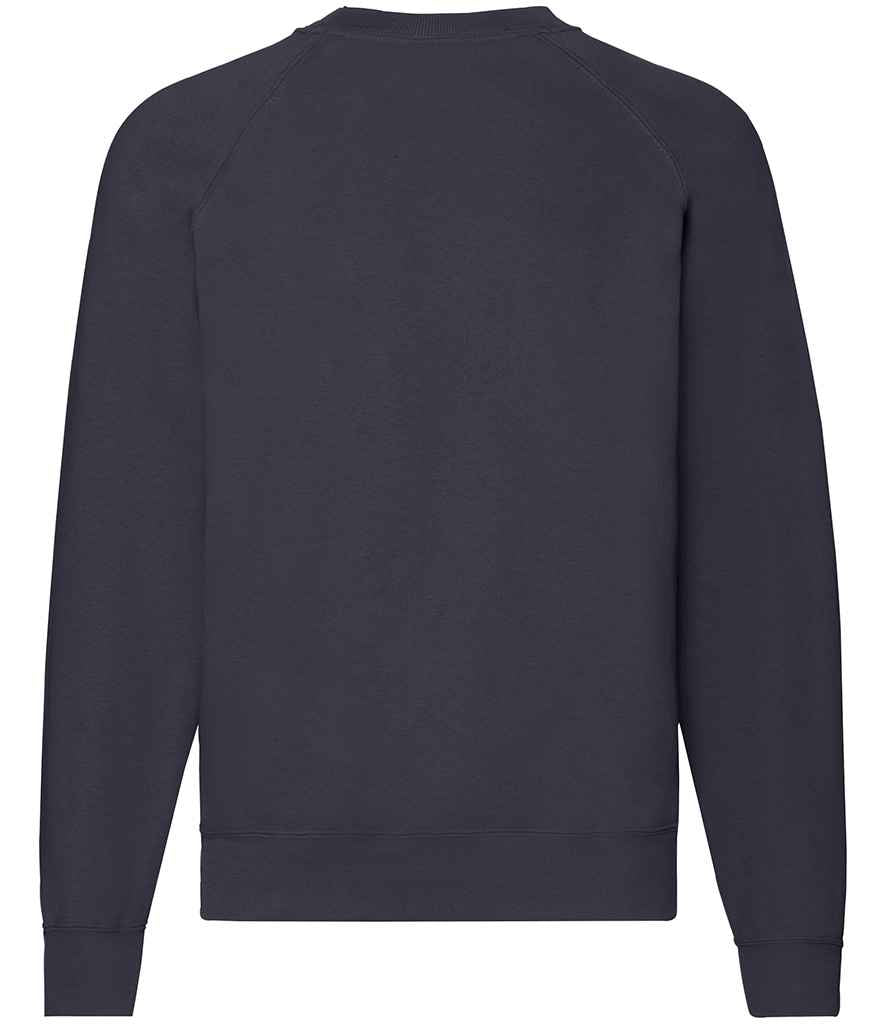 Fruit of the Loom Classic Raglan Sweatshirt in by Fruit of the Loom — Custom branded clothing by Print Press, featuring premium embroidery produced in our specialist print lab in the UK.