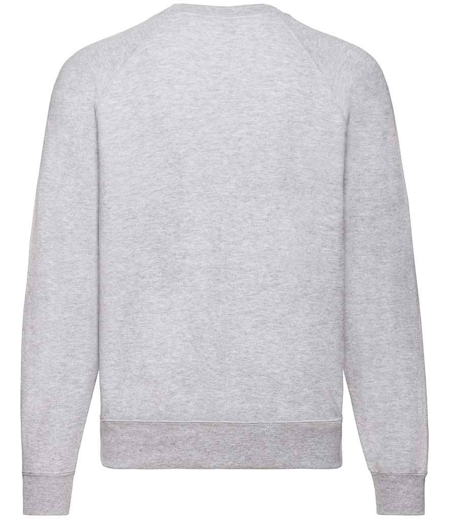 Fruit of the Loom Classic Raglan Sweatshirt in by Fruit of the Loom — Custom branded clothing by Print Press, featuring premium embroidery produced in our specialist print lab in the UK.
