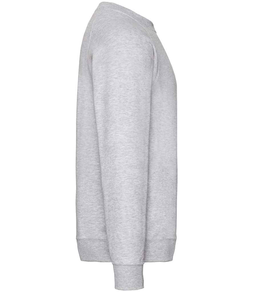 Fruit of the Loom Classic Raglan Sweatshirt in by Fruit of the Loom — Custom branded clothing by Print Press, featuring premium embroidery produced in our specialist print lab in the UK.