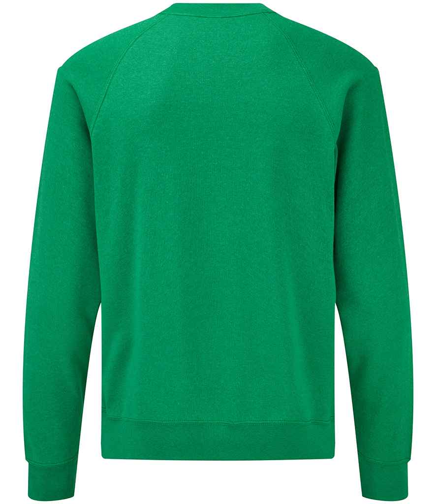Fruit of the Loom Classic Raglan Sweatshirt in by Fruit of the Loom — Custom branded clothing by Print Press, featuring premium embroidery produced in our specialist print lab in the UK.