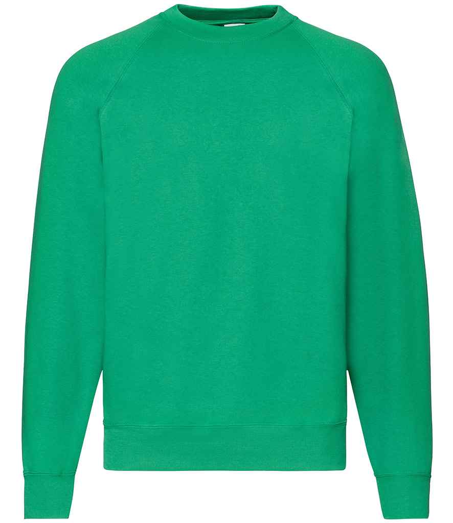 Fruit of the Loom Classic Raglan Sweatshirt in by Fruit of the Loom — Custom branded clothing by Print Press, featuring premium embroidery produced in our specialist print lab in the UK.