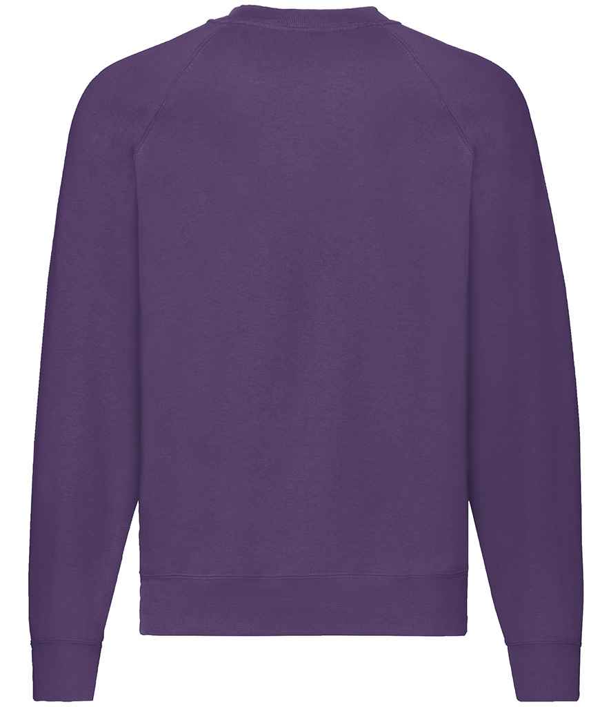 Fruit of the Loom Classic Raglan Sweatshirt in by Fruit of the Loom — Custom branded clothing by Print Press, featuring premium embroidery produced in our specialist print lab in the UK.