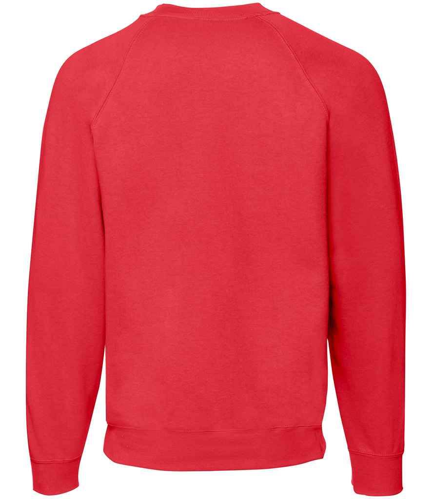 Fruit of the Loom Classic Raglan Sweatshirt in by Fruit of the Loom — Custom branded clothing by Print Press, featuring premium embroidery produced in our specialist print lab in the UK.