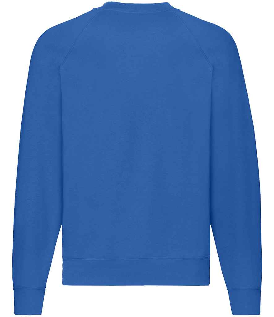 Fruit of the Loom Classic Raglan Sweatshirt in by Fruit of the Loom — Custom branded clothing by Print Press, featuring premium embroidery produced in our specialist print lab in the UK.