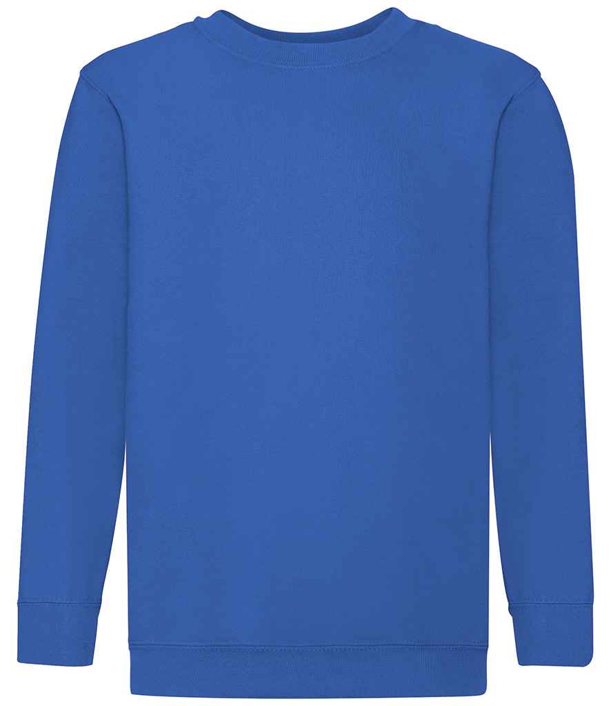Fruit of the Loom Kids Classic Drop Shoulder Sweatshirt in by Fruit of the Loom — Custom branded clothing by Print Press, featuring premium embroidery produced in our specialist print lab in the UK.