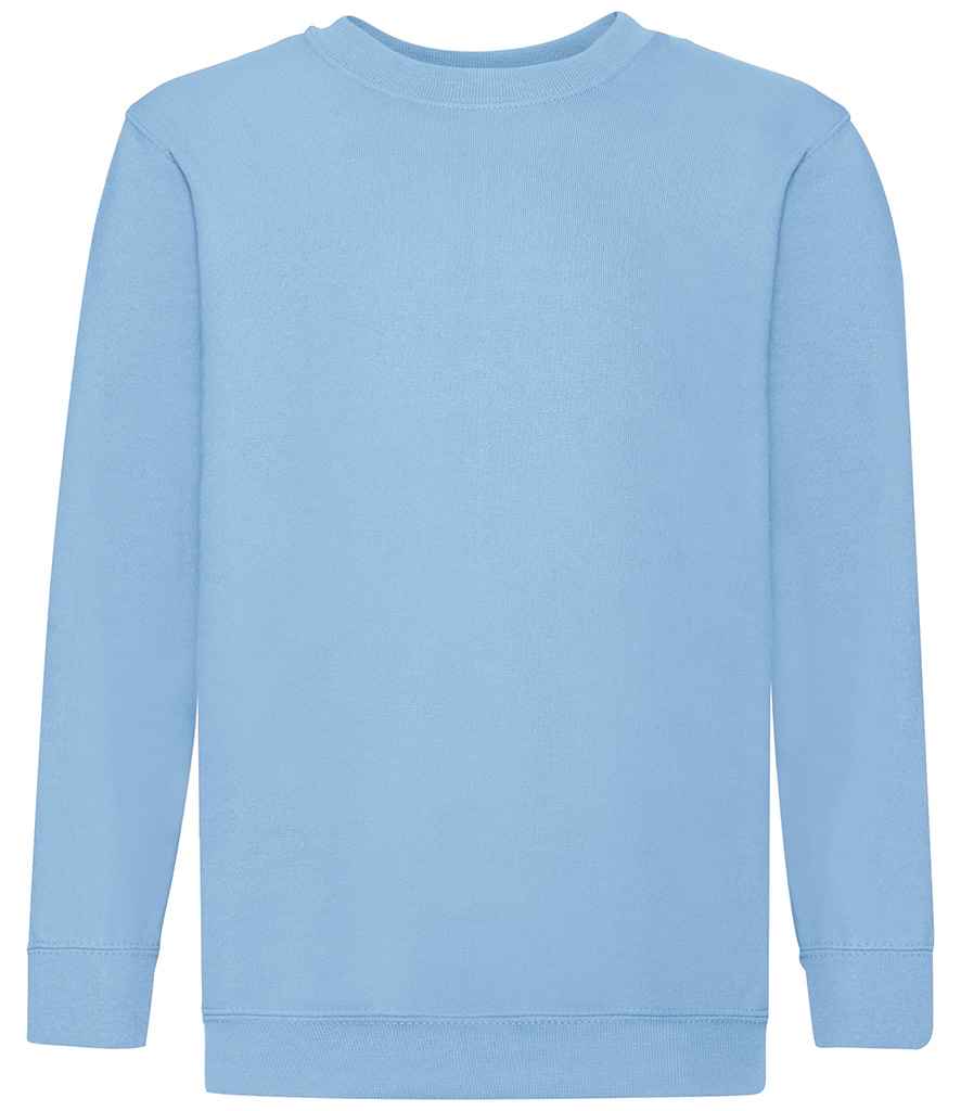 Fruit of the Loom Kids Classic Drop Shoulder Sweatshirt in by Fruit of the Loom — Custom branded clothing by Print Press, featuring premium embroidery produced in our specialist print lab in the UK.