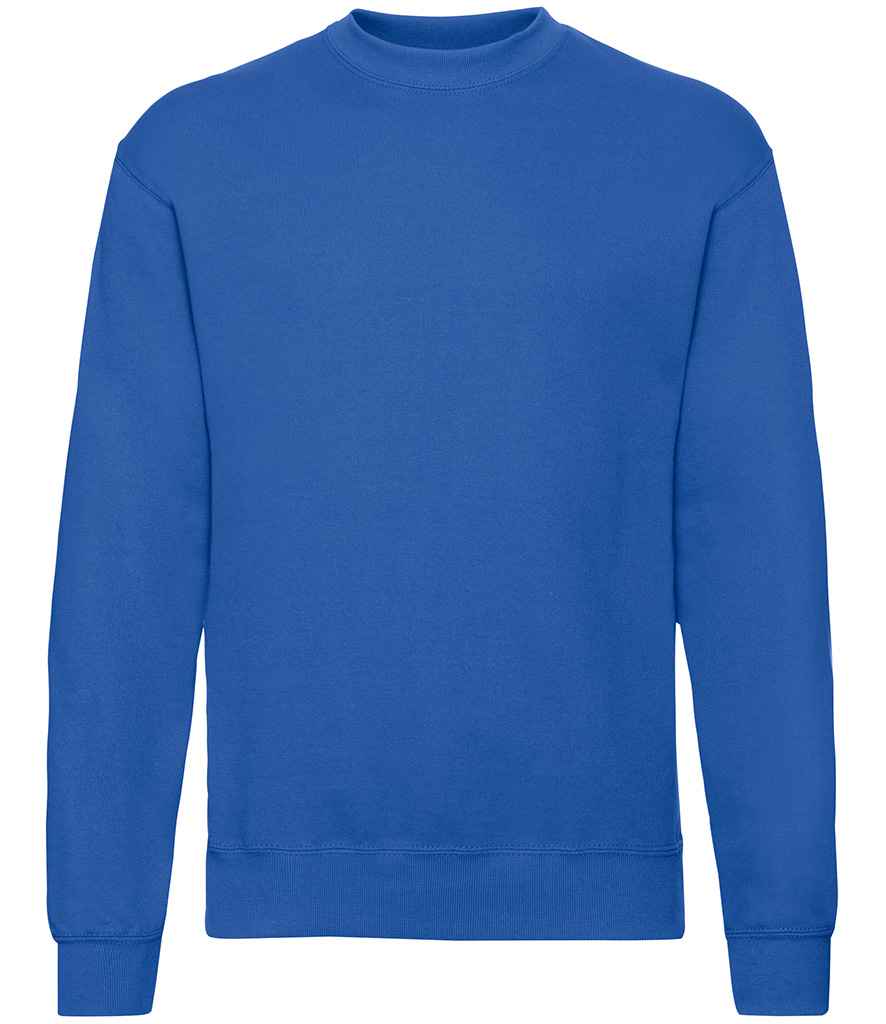 Fruit of the Loom Classic Drop Shoulder Sweatshirt in Royal Blue by Fruit of the Loom — Custom branded clothing by Print Press, featuring premium embroidery produced in our specialist print lab in the UK.