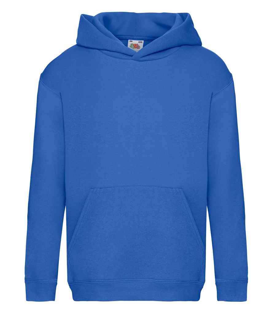 Fruit of the Loom Kids Premium Hooded Sweatshirt in by Fruit of the Loom — Custom branded clothing by Print Press, featuring premium embroidery produced in our specialist print lab in the UK.