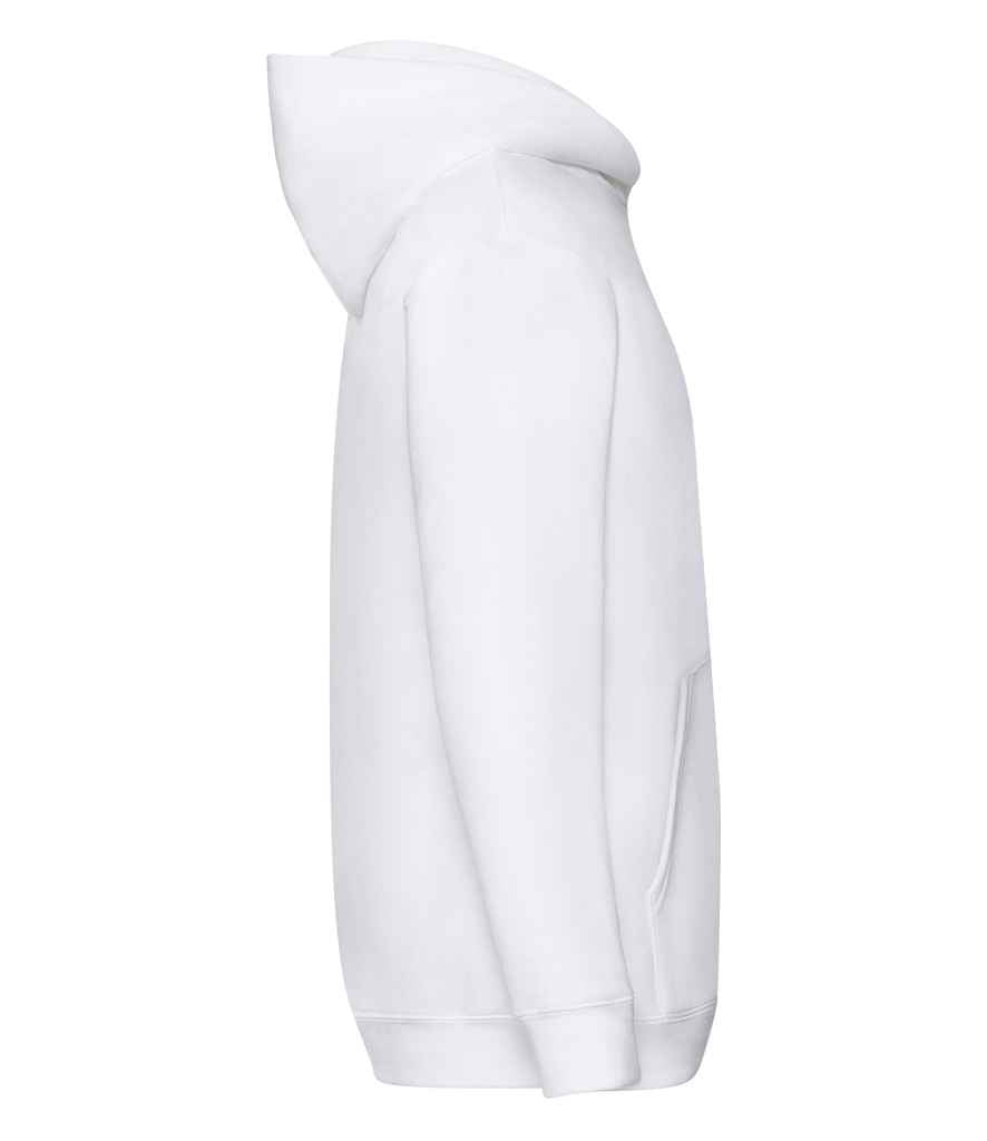 Fruit of the Loom Kids Premium Hooded Sweatshirt in by Fruit of the Loom — Custom branded clothing by Print Press, featuring premium embroidery produced in our specialist print lab in the UK.