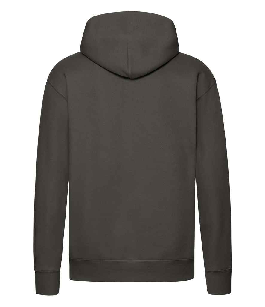 Fruit of the Loom Premium Hooded Sweatshirt in by Fruit of the Loom — Custom branded clothing by Print Press, featuring premium embroidery produced in our specialist print lab in the UK.