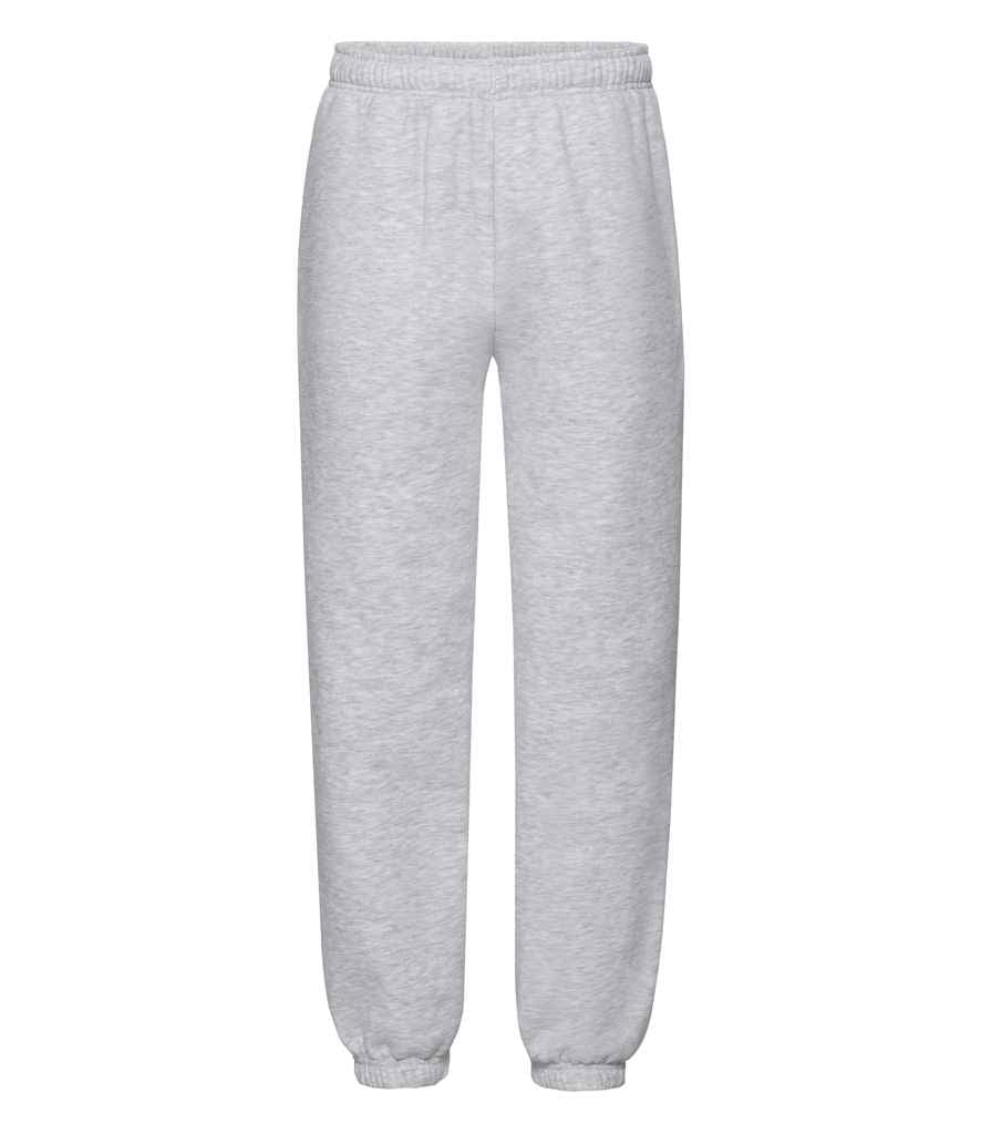 Fruit of the Loom Kids Premium Jog Pants in Heather Grey by Fruit of the Loom — Custom branded clothing by Print Press, featuring premium embroidery produced in our specialist print lab in the UK.