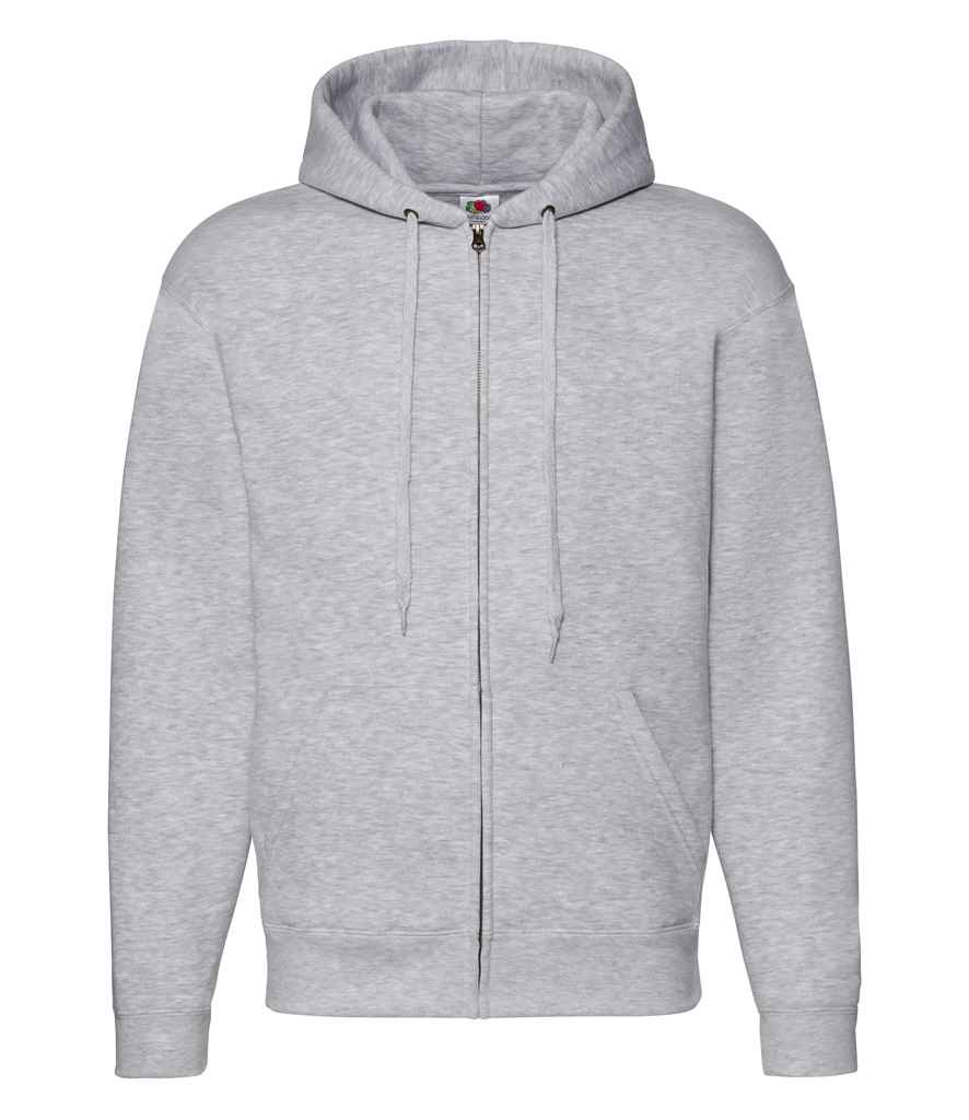 Fruit of the Loom Premium Zip Hooded Sweatshirt in by Fruit of the Loom — Custom branded clothing by Print Press, featuring premium embroidery produced in our specialist print lab in the UK.
