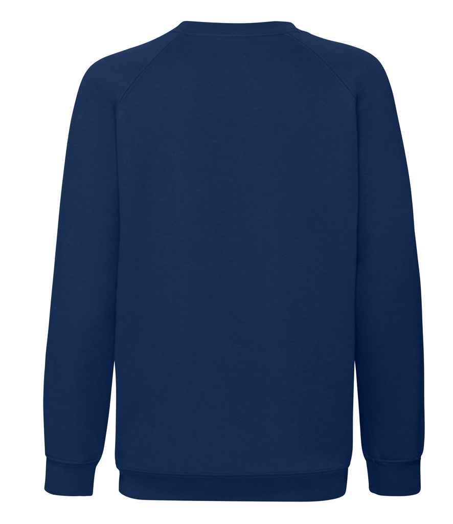 Fruit of the Loom Kids Premium Raglan Sweatshirt in by Fruit of the Loom — Custom branded clothing by Print Press, featuring premium embroidery produced in our specialist print lab in the UK.