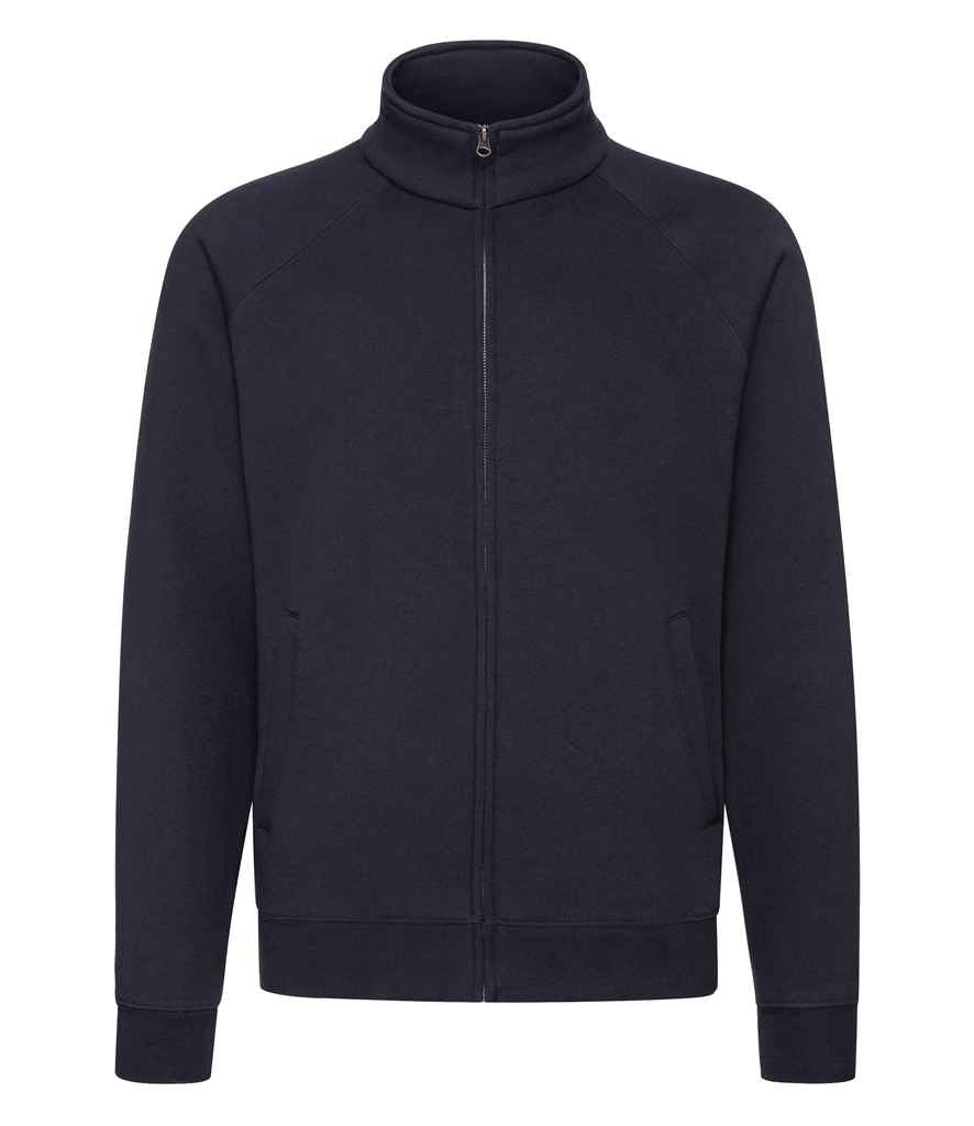 Fruit of the Loom Premium Sweat Jacket in Deep Navy by Fruit of the Loom — Custom branded clothing by Print Press, featuring premium embroidery produced in our specialist print lab in the UK.