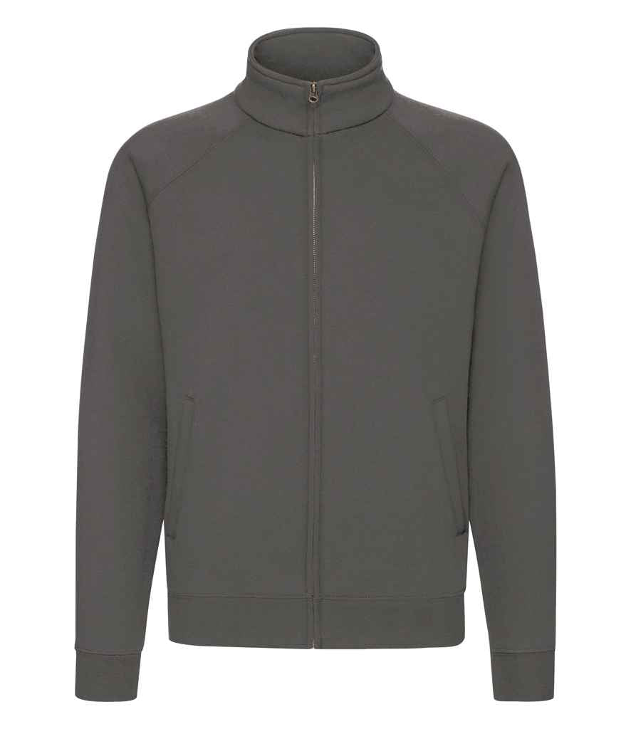 Fruit of the Loom Premium Sweat Jacket in Light Graphite by Fruit of the Loom — Custom branded clothing by Print Press, featuring premium embroidery produced in our specialist print lab in the UK.