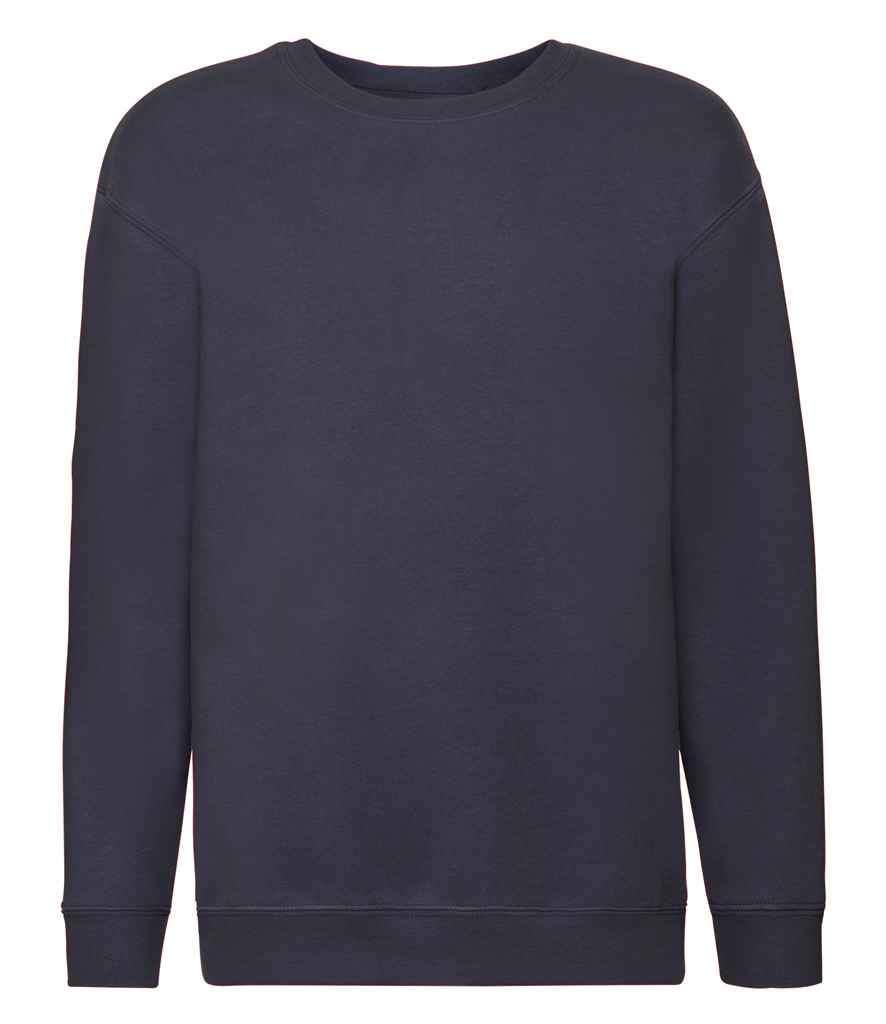 Fruit of the Loom Kids Premium Drop Shoulder Sweatshirt in by Fruit of the Loom — Custom branded clothing by Print Press, featuring premium embroidery produced in our specialist print lab in the UK.