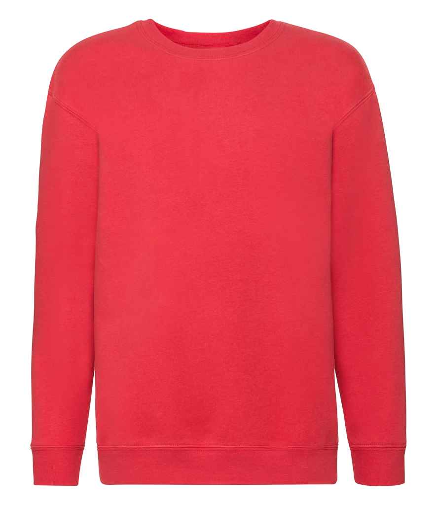 Fruit of the Loom Kids Premium Drop Shoulder Sweatshirt in by Fruit of the Loom — Custom branded clothing by Print Press, featuring premium embroidery produced in our specialist print lab in the UK.