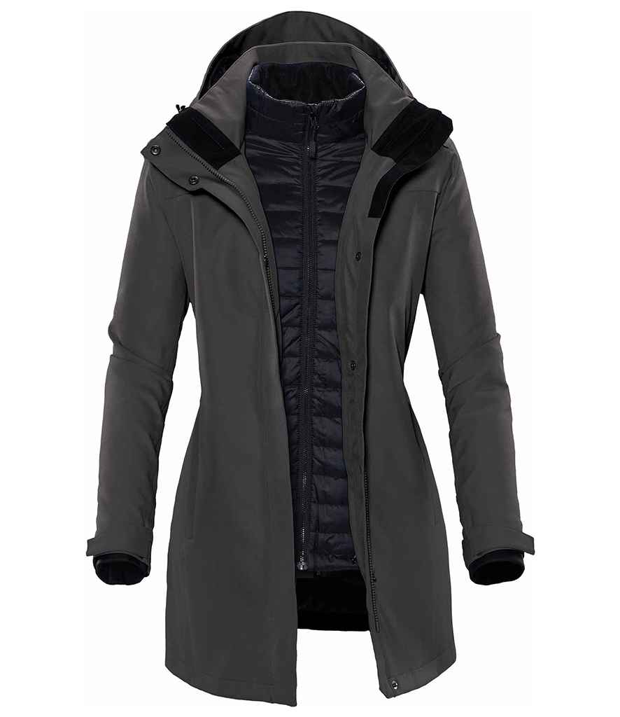 Stormtech Ladies Avalanche System 3-in-1 Jacket in by Stormtech — Custom branded clothing by Print Press, featuring premium embroidery produced in our specialist print lab in the UK.