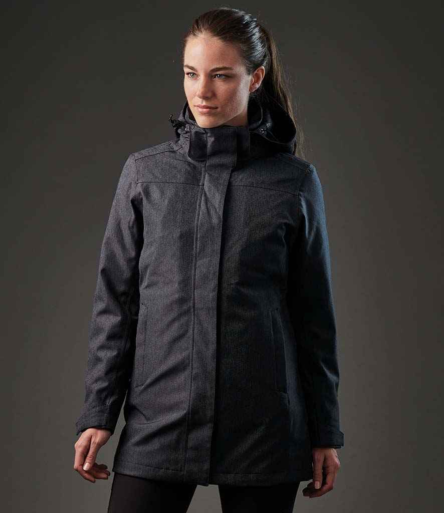 Stormtech Ladies Avalanche System 3-in-1 Jacket in Charcoal Twill by Stormtech — Custom branded clothing by Print Press, featuring premium embroidery produced in our specialist print lab in the UK.