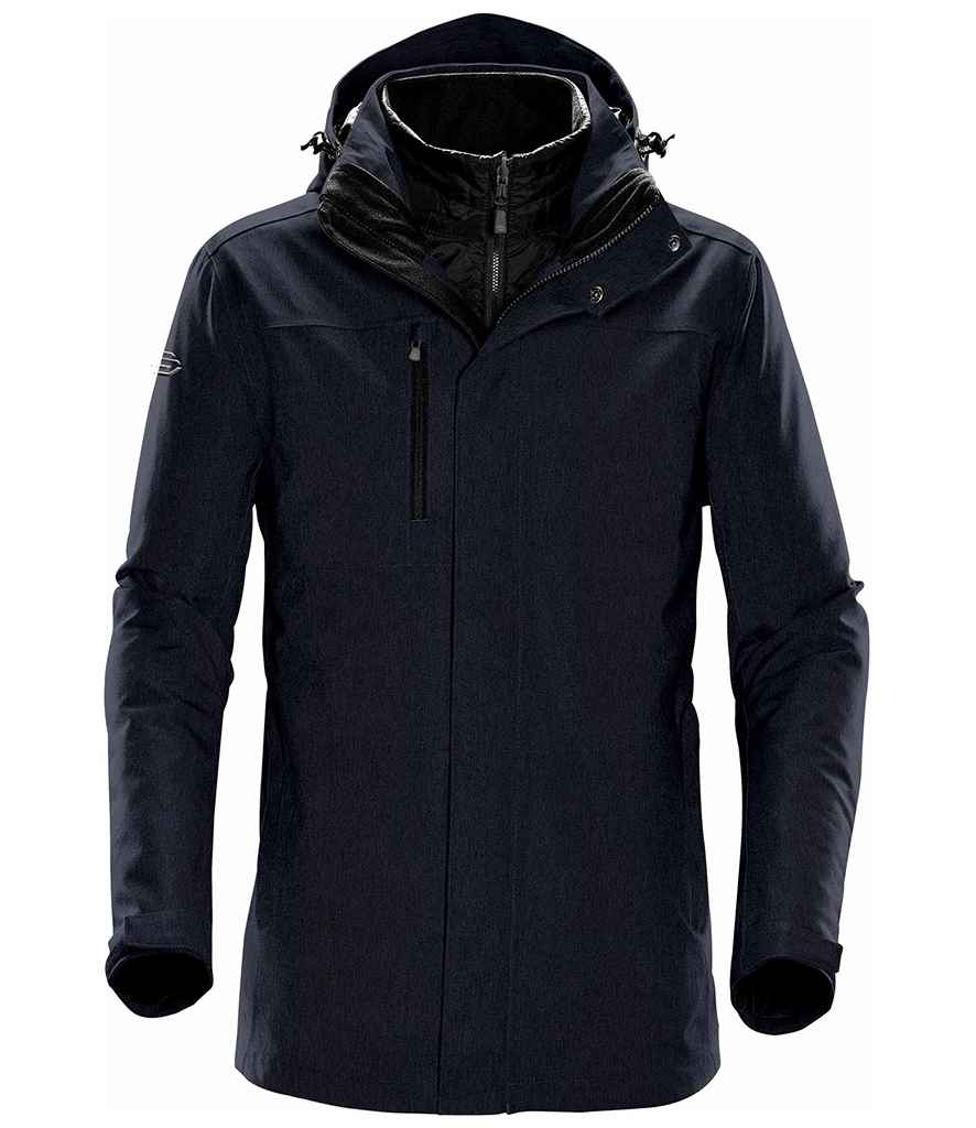 Stormtech Avalanche System 3-in-1 Jacket in Navy Twill by Stormtech — Custom branded clothing by Print Press, featuring premium embroidery produced in our specialist print lab in the UK.