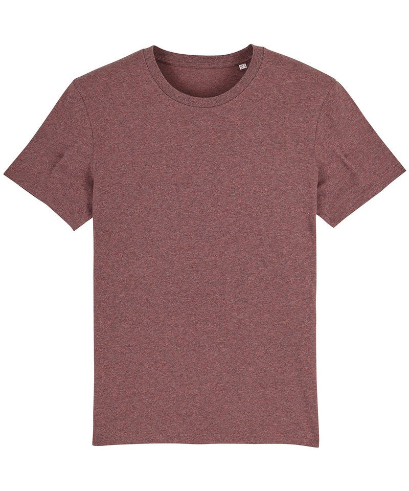 Unisex Creator Iconic T-Shirt (Sttu755) - (5th Colours) in XL Black Heather Cranberry by StanleyStella — Custom branded clothing by Print Press, featuring premium embroidery produced in our specialist print lab in the UK.