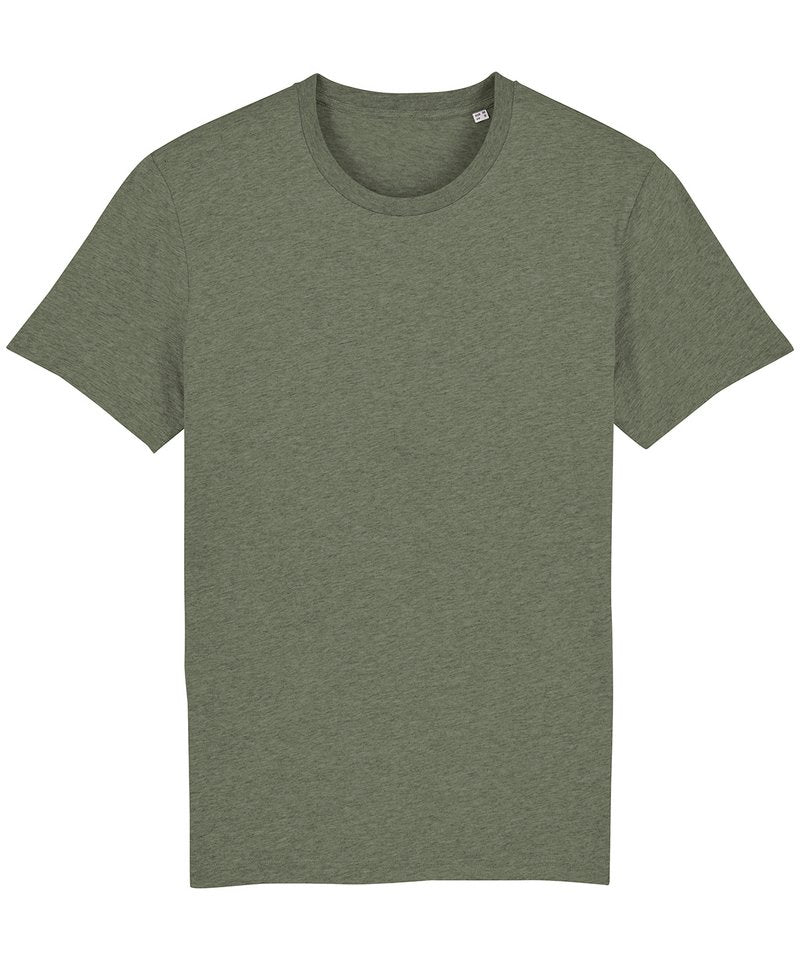 Unisex Creator Iconic T-Shirt (Sttu755) - (2nd Colours) in Mid Heather Khaki by StanleyStella — Custom branded clothing by Print Press, featuring premium embroidery produced in our specialist print lab in the UK.