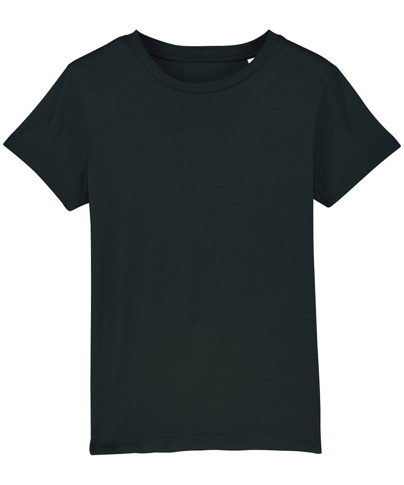 Kids Mini Creator Iconic T-Shirt (Sttk909) - (3rd Colours) in Black by StanleyStella — Custom branded clothing by Print Press, featuring premium embroidery produced in our specialist print lab in the UK.