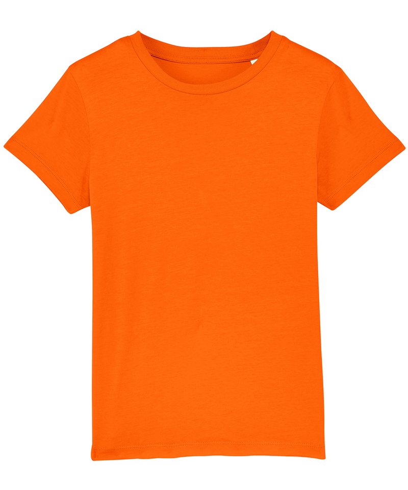 Kids Mini Creator Iconic T-Shirt (Sttk909) - (2nd Colours) in Bright Orange by StanleyStella — Custom branded clothing by Print Press, featuring premium embroidery produced in our specialist print lab in the UK.