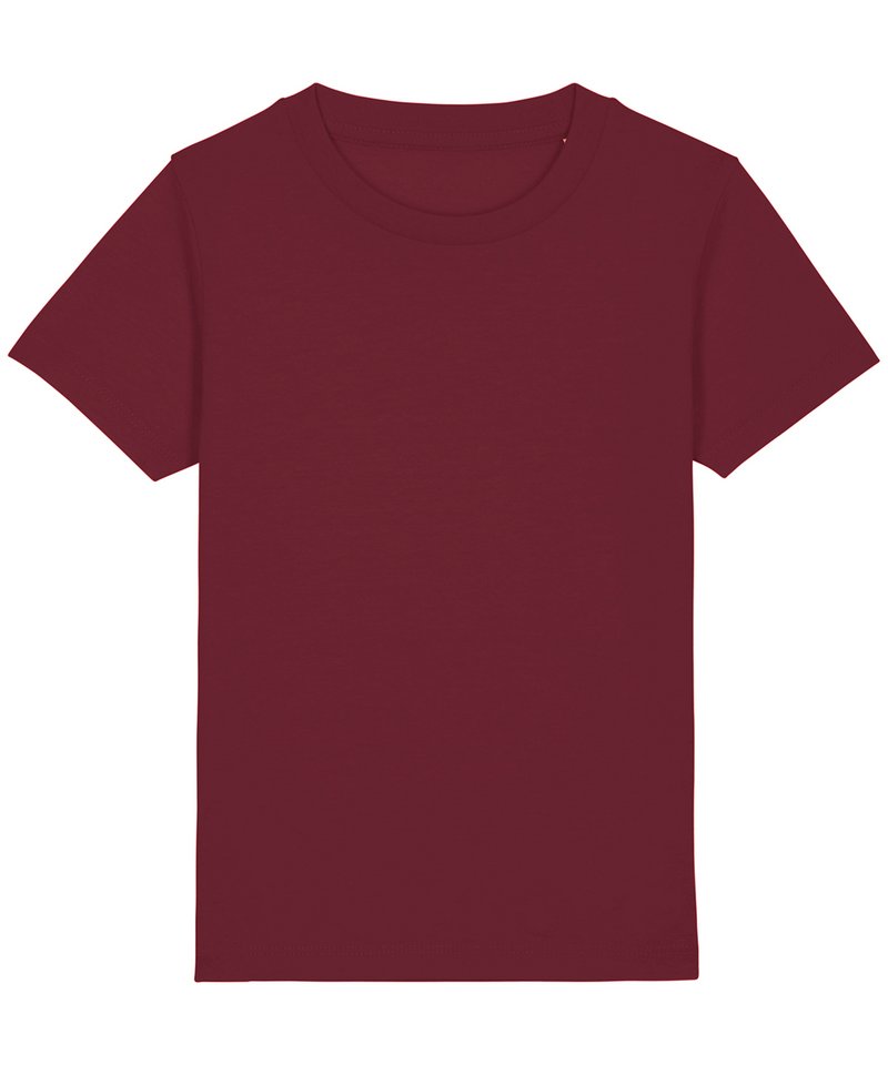 Kids Mini Creator Iconic T-Shirt (Sttk909) - (2nd Colours) in Burgundy by StanleyStella — Custom branded clothing by Print Press, featuring premium embroidery produced in our specialist print lab in the UK.