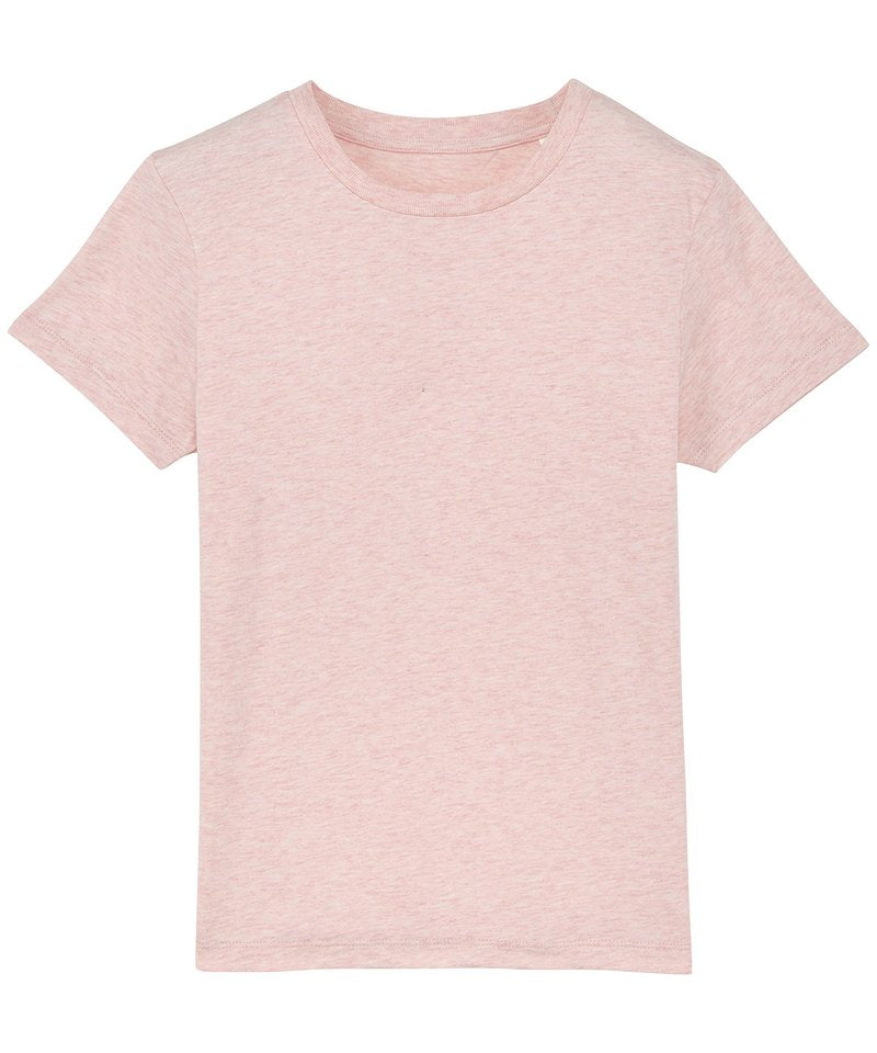 Kids Mini Creator Iconic T-Shirt (Sttk909) - (2nd Colours) in Cream Heather Pink by StanleyStella — Custom branded clothing by Print Press, featuring premium embroidery produced in our specialist print lab in the UK.