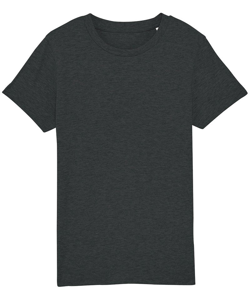 Kids Mini Creator Iconic T-Shirt (Sttk909) - (2nd Colours) in Dark Heather Grey by StanleyStella — Custom branded clothing by Print Press, featuring premium embroidery produced in our specialist print lab in the UK.